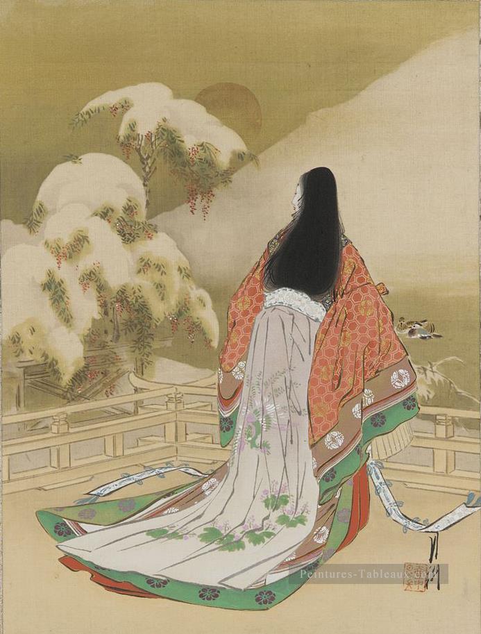 femmes dans la vie quotidienne Ogata Gekko ukiyo e Peintures à l'huile